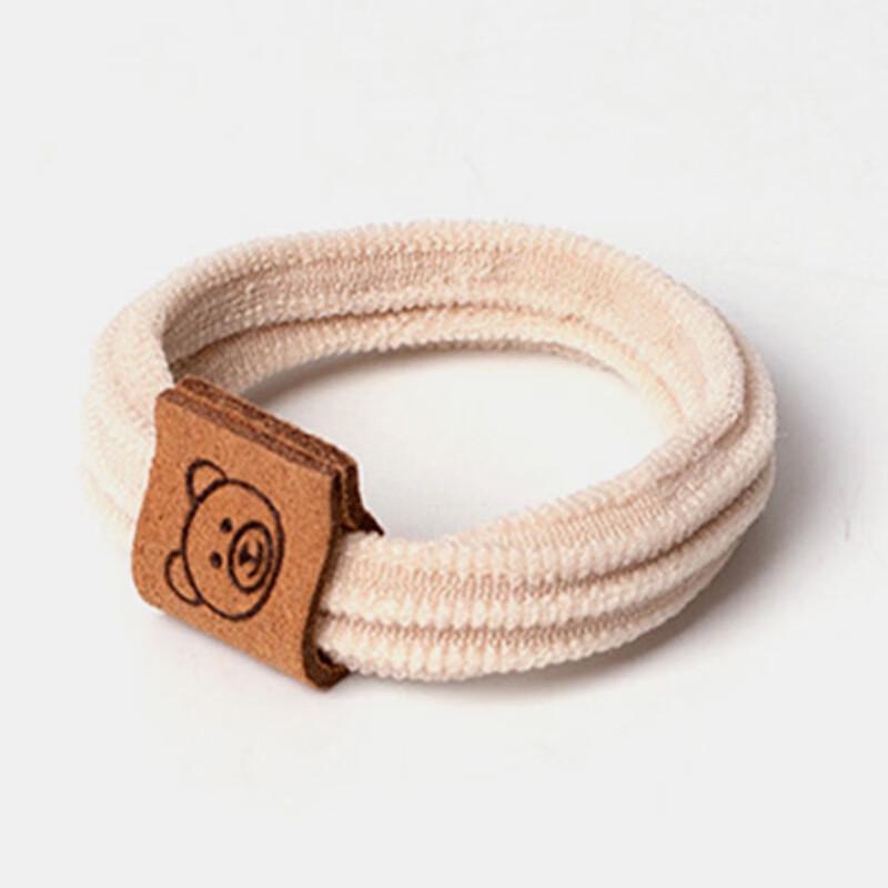 Jiaoxuefei Bear Head Hair Ties, Thick High-Elasticity Rubber Bands, 10 Pieces, Gray, Durable Hair Ties, Elastic Hair Bands for Wome