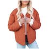 Women Winter Casual Fashion Solid Color Button Plush Jacket Long Sleeve Coat