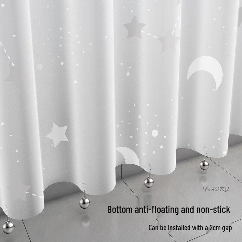 LIEI Premium Waterproof Mildew-Proof EVA Shower Curtain