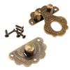 4pcs Antique Bronze Hasps Lock Decorative Jewelry Wood Box Padlock with Screw