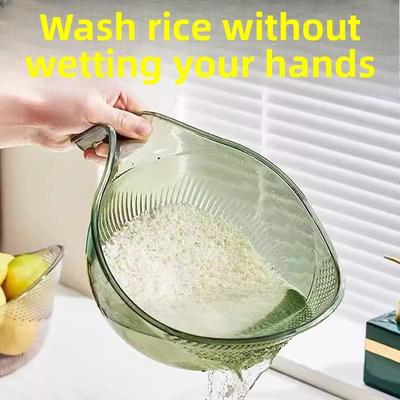 Rice-washing Magic Tools: Rice-washing Sieve, Water-draining Basket, Vegetable-washing Basin, Ladle, Water-rinsing, Water-draining Basket
