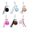 Cute Phone Pendant Fashionable Cow Print Hat Keychain Western Cowboy Hat Shaped Keyring Ornament Bag Charm Decoration