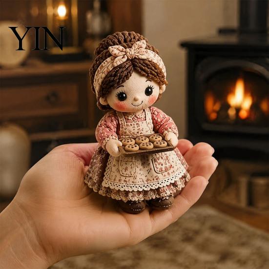 Unique Handmade Birthday Gifts Patchwork Doll DIY Kit, Cute Fabric Stuffed Figure Sewing Creative Activity for Stress Relief Floral Girl Craft