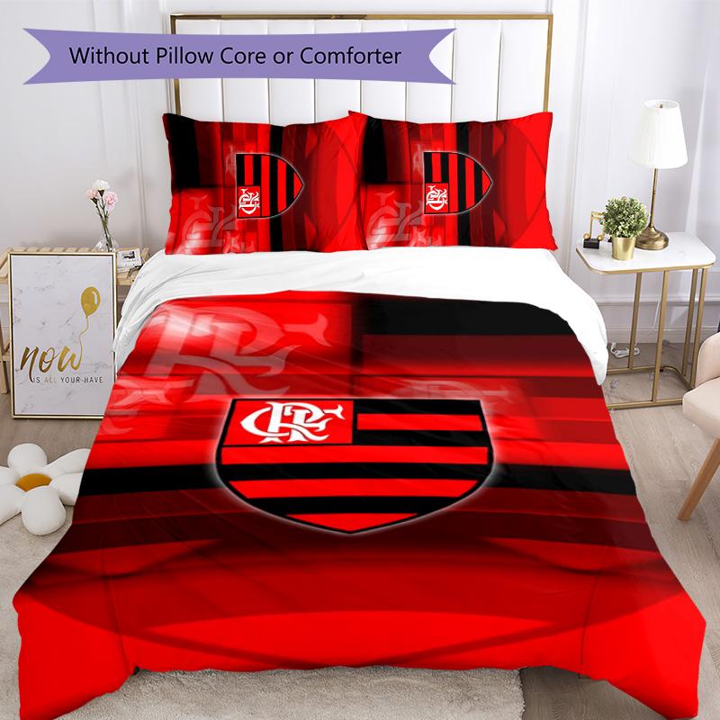 Flamengo 3-teiliges Bettwäsche-Set Bettbezug Verschluss Enthält 1 Bettbezug & 2 Kissenbezüge für Alle Jahreszeiten Schlafzimmer Zuhause Wohnheim Dekor