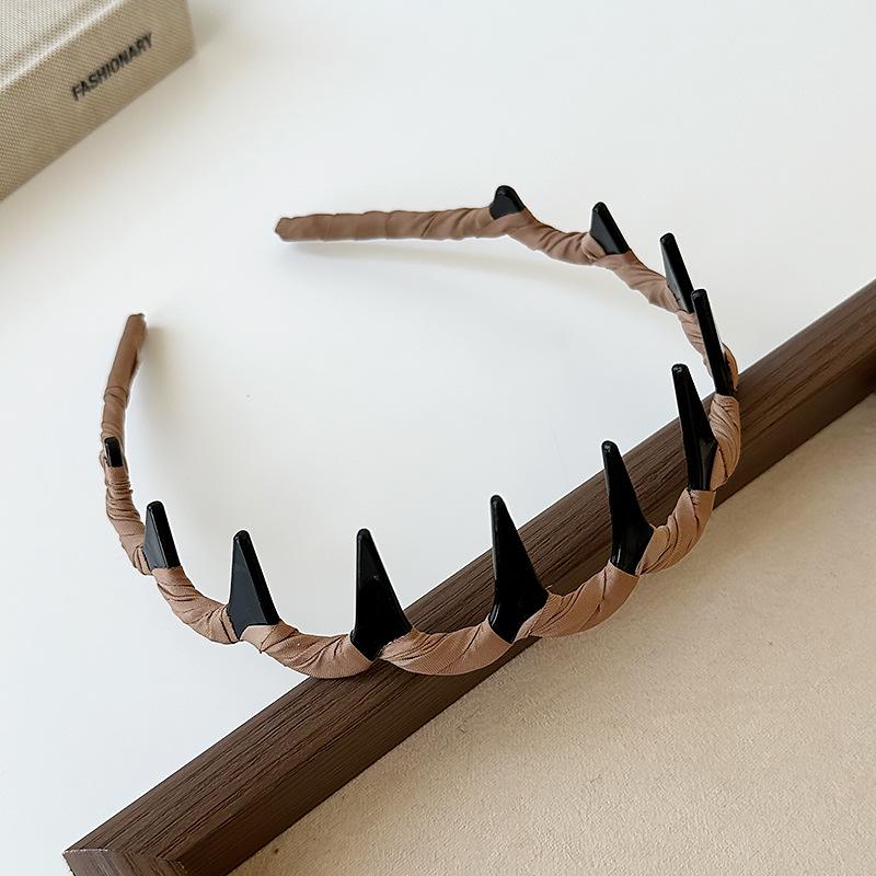 Korean Leopard Print Fluffy Headband - Women's Autumn/Winter Wavy Hair Comb Accessory