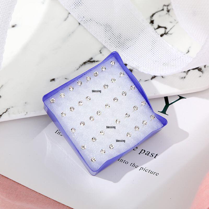 Black Zircon Stud Earrings: Cute & Simple Korean Style for Girls