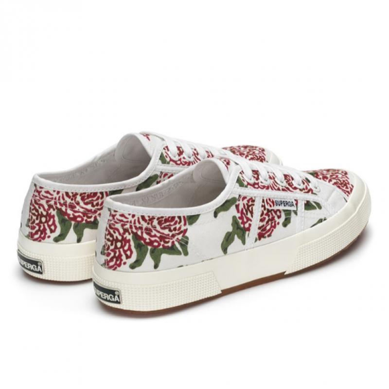Superga X Risacorti 2750 Leopard Blume Weiß Rosa S3136dwa00