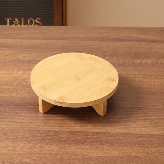 Supporto per piante in bambù, portavasi per fiori, da tavolo, da interno, sgabello rotondo, portavasi, espositore per piante in vaso, cupcake, ceramiche