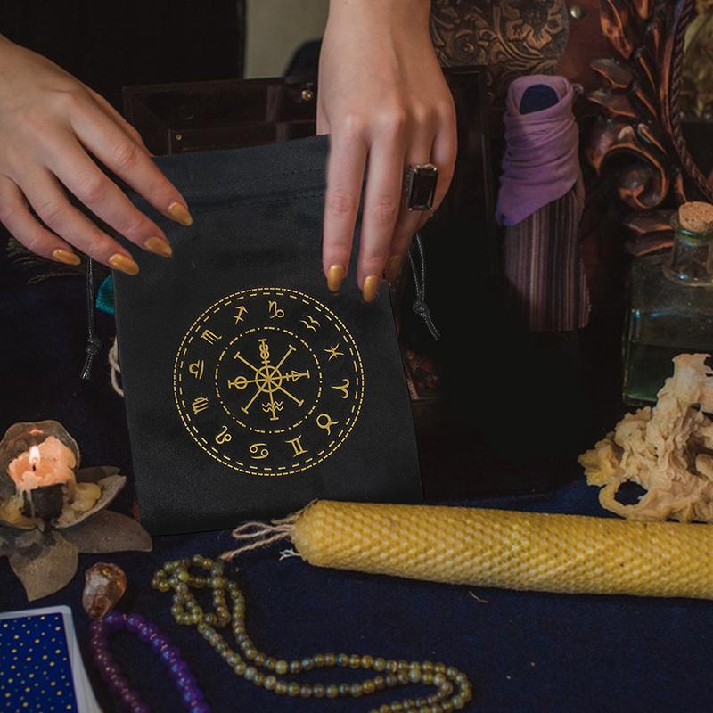 Tarot Drawstring Pouch Velvet Tarot Pouch Multifunctional Tarot Card Holder Tarot & Dice Bag Tarot Accessories Soft Oracle Cards