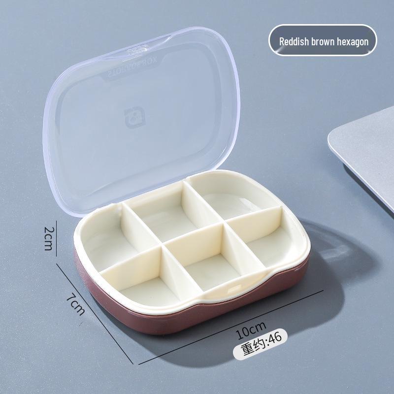 Portable Pill Box: Large Capacity, Sealed, Mini Dispenser with Cutter for Weekly Tablets