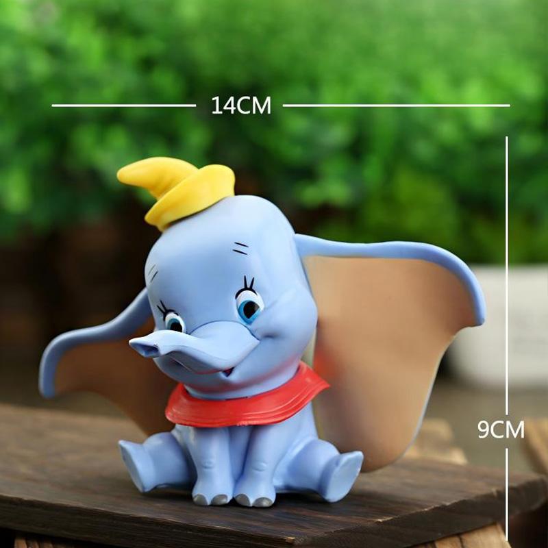 Dumbo Classic and Clown Outfit Static Figure Collectible PVC Model Toy Cute Cartoon Character Ornament Gift