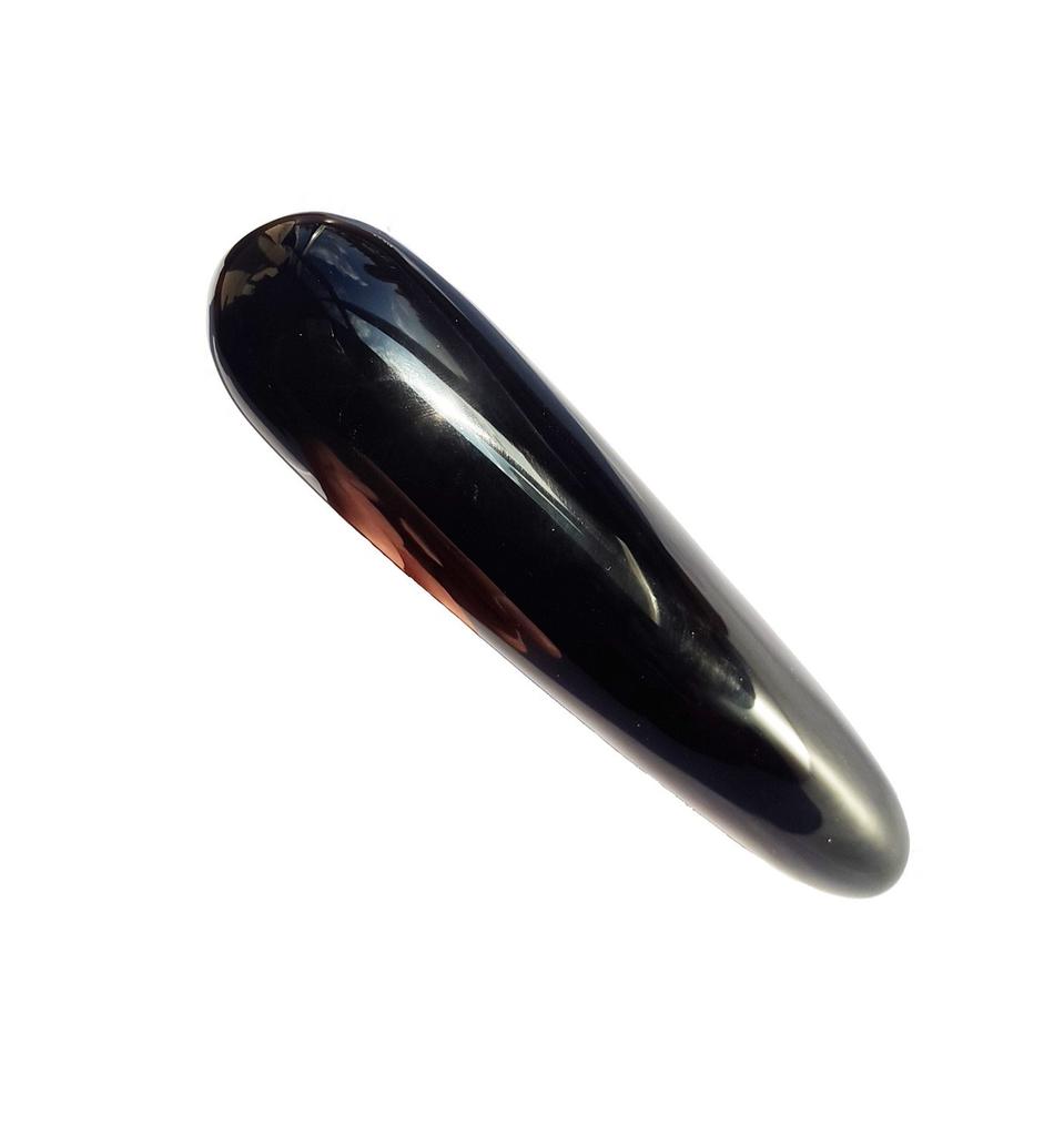 Natural obsidian massager, 21cm long, soothing acupressure wand, can be used as a massager or crystal healing wand