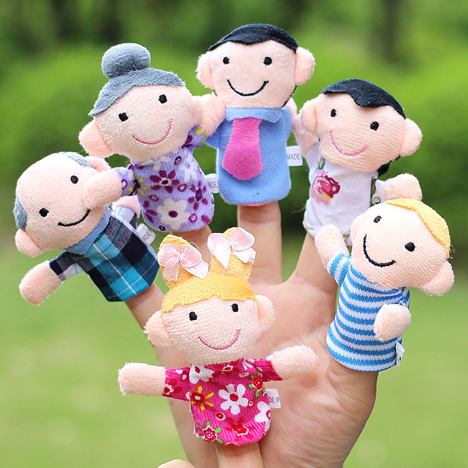 

6PC Family Modeling Finger Cover Novelty Grandparents Family Finger Cover Toys