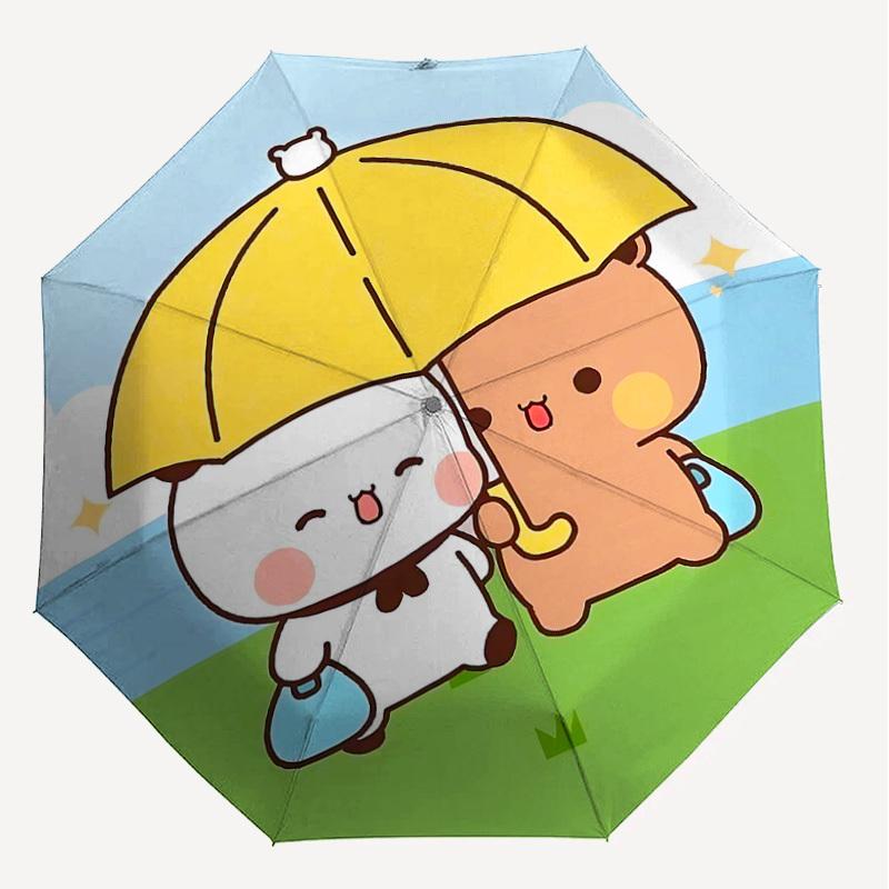 1PC Bear Umbrella Umbrella-8-Rib Reinforced Portable Folding Travel Suitable for All Seasons Outdoor Daily Use-H0323