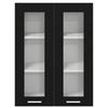 Hanging Cabinet Black Oak Effect 60 X 31 X 80 Cm Engineered Wood
