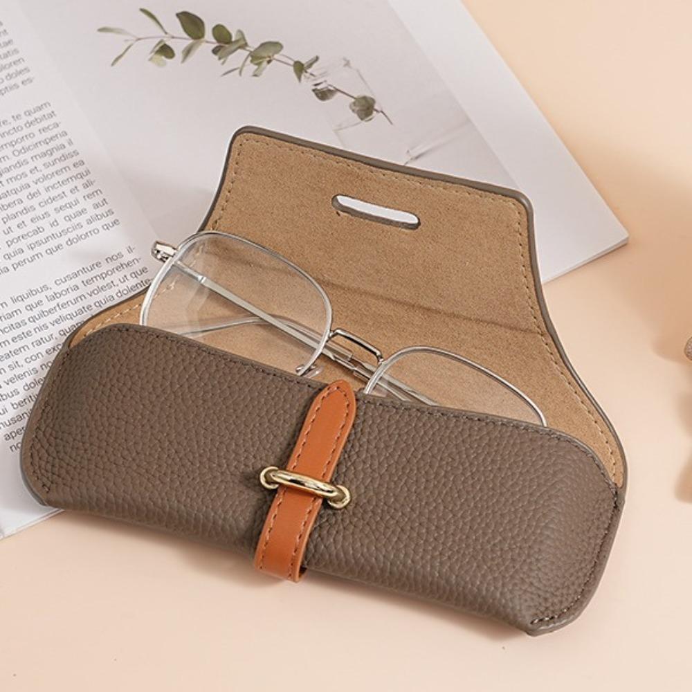 Pu Glasses Storage Bag Ins Sunglasses Pouch Fashion PU Leather Glasses Bag  Outdoor