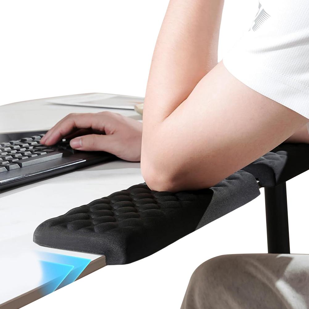2PCS Keyboard Wrist Rest Pad Ergonomic Desk Edge Cushion Elbow Support Rest Pad Memory Foam Keyboard Pad for Gaming Office Home