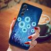 For Samsung Galaxy A55 5G Case Black TPU Silicone Beautiful Pattern Phone Cases for Galaxy A55 Shockproof Soft Cover A 55 6.6''