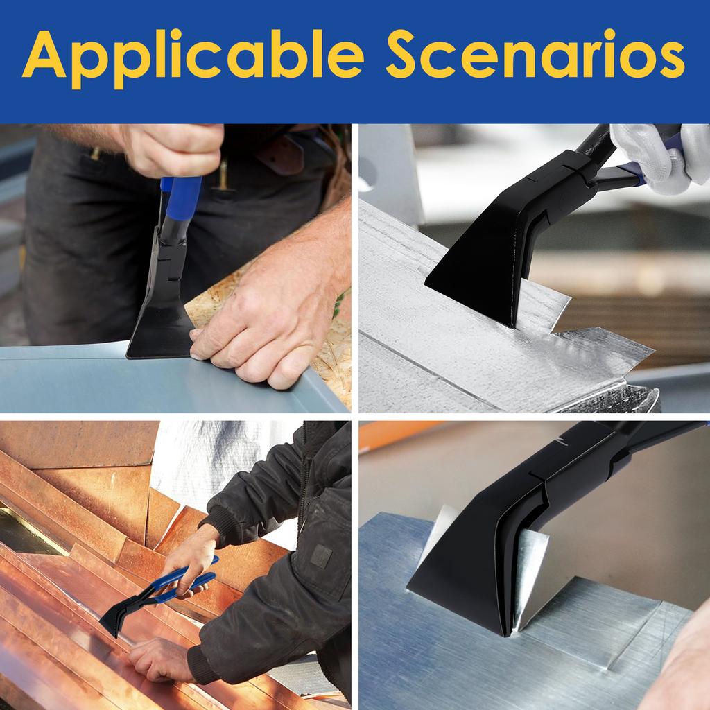 Hand Seamers Sheet Metal Tools Straight Jaw 45° Metal Bending Pliers for Bending and Flattening Sheet Metal Flattering Pliers