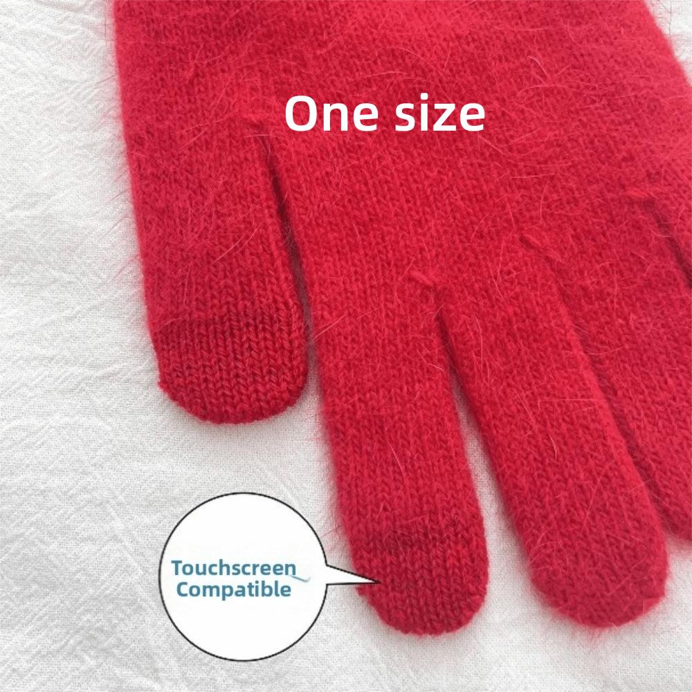 Elastické Pletené Rukavice na Dotykový Displej Cukrové Barvy Pletení Vlněné Rukavice Muži a Ženy