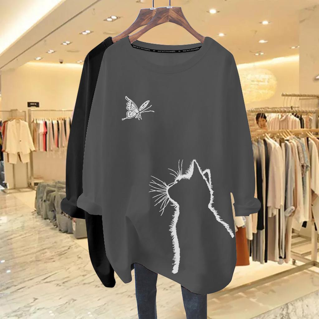 Herbst Baumwoll-Oberteil Neues Langarm-T-Shirt Damen Basis-Shirt Unterwäsche Herbst Oberbekleidung Outfit