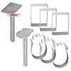 1/3/5Pcs Stainless Steel Appl-e Cake Pie Biscuit Cutter Mold Rectangle Shape with Pusher Cake Decorating Tools Pulburon Molder