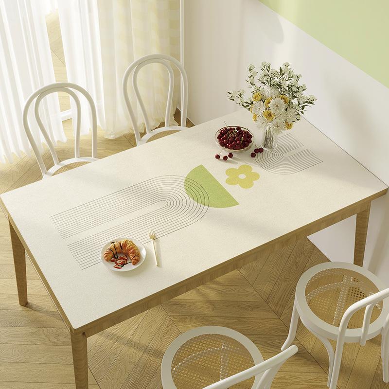 Modern Simple Pvc Waterproof, Oil-Proof And Anti-Scalding Leave-In Table Mat Leather Tablecloth Dining Table Mat Coffee Table Mat