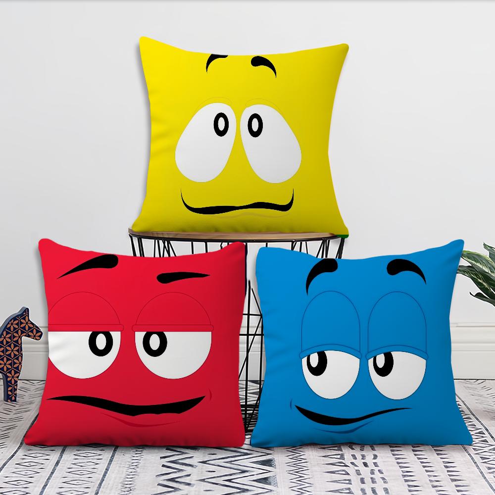 Cartoon M-MMS Cute cushion cover Decoration Room Car Home Office Coffee Pillow Sofa Printing Nordic Simplicity Hit