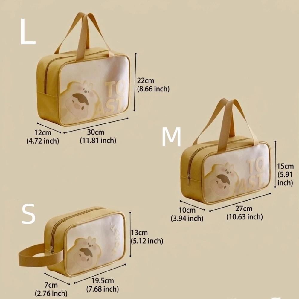 Portable Transparent Wash Bag Waterproof Travel Makeup Case Large Capacity Cosmetic Bag Bathing