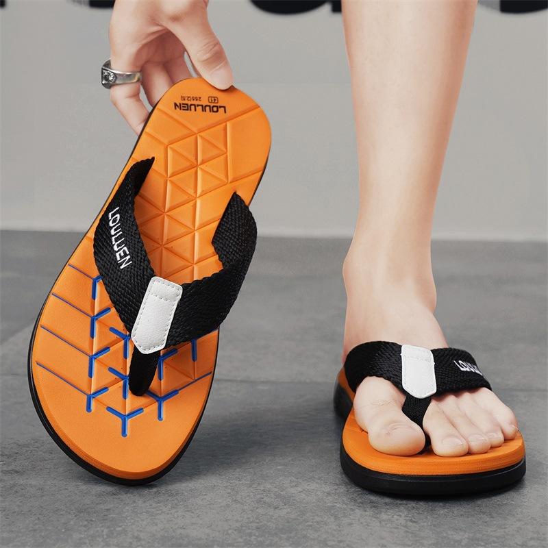 2025 Summer Flip-flops Men's Personalized Outer Wear Beach Shoes Outdoor Trend Soft Sole Non-slip Cool Slippers Men's Trend