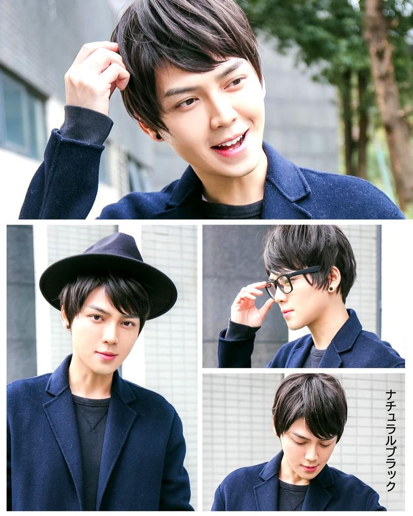 short Korean idol for men and with wig heat natural natural [TefuRe] Men's wig, short, natural, men's wig, wig, hair, boys, Korean, style, mesh,