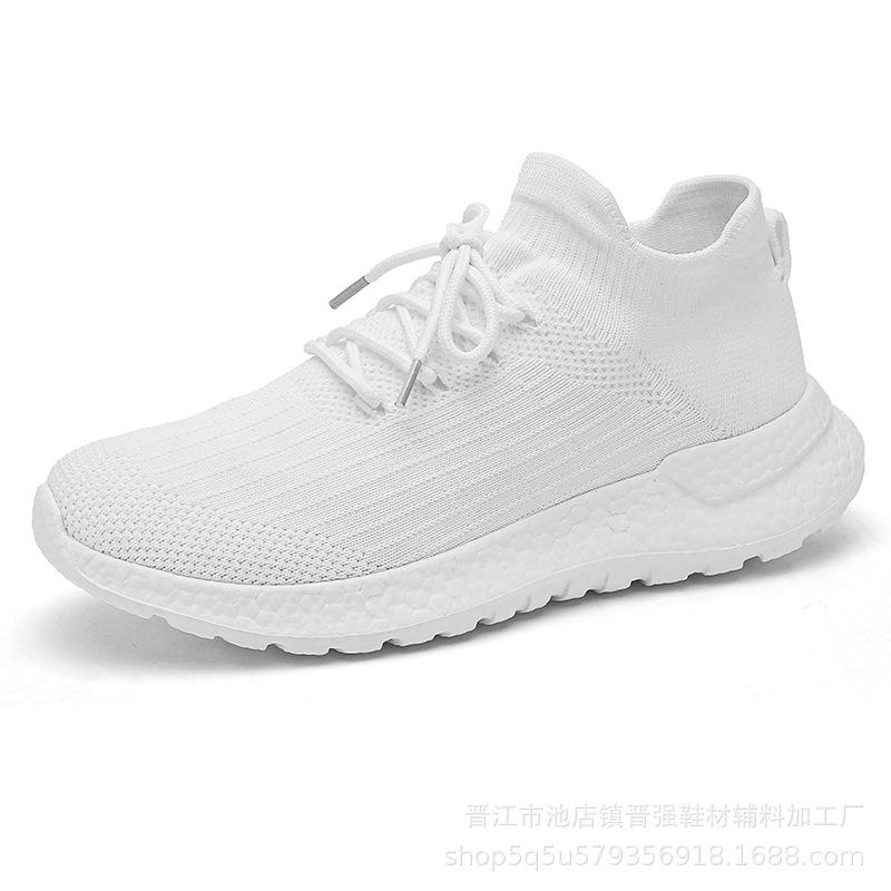 Men's shoes early autumn breathable mesh sports casual shoes trendy versatile lightweight soft-soled fly-woven shoes non-slip running tide shoes