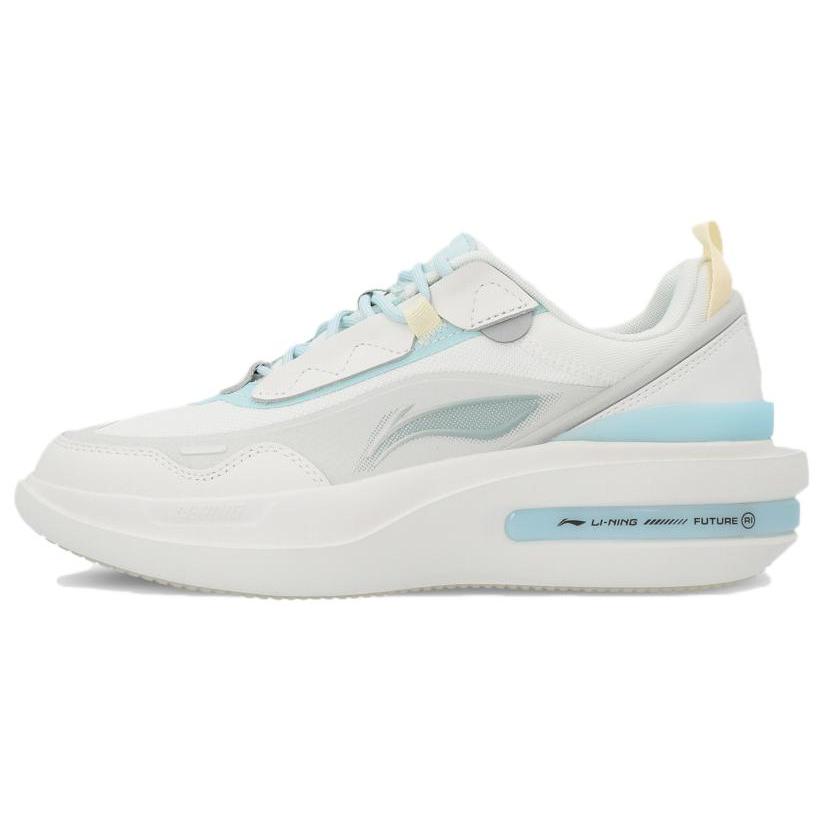 New LiNing Future R1 Durable Breathable Low Top Skateboard Shoes Women's White Blue AGLT016-4