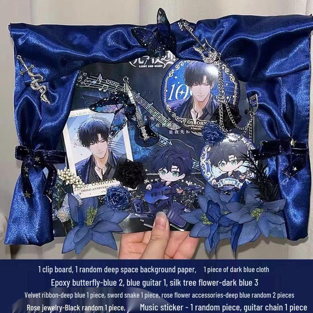 Purple Anime Ita Bag DIY Materials: Lazy Tie & Black/White Background Boards Set