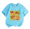 Kids Boys Girls 100% Cotton Short Sleeve O-Neck T-shirt, Cute Cartoon Little Lion Print Casual Tops, Soft Breathable Summer Tees for Children Daily We