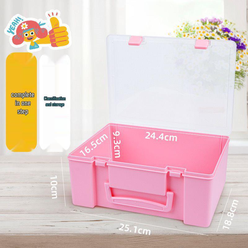 Transparent Rectangular Craft & Storage Box - Small Parts Organizer