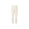 Adidas FW22 Logo Print Elastic Waist Fleece Cuffed Sports Pants Women Bottoms White IB2719