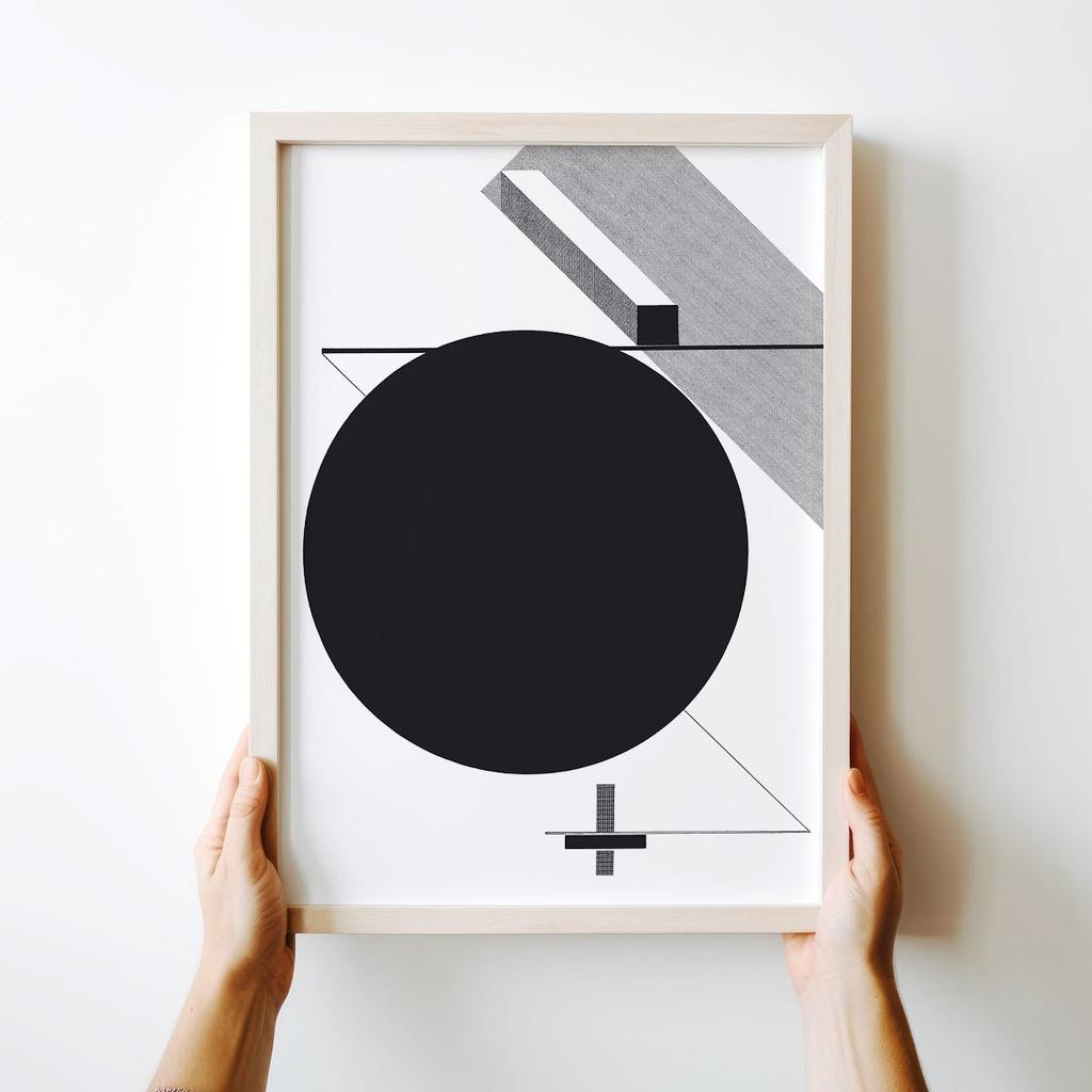 Plakat czarno biały bauhaus plakaty na ścianę