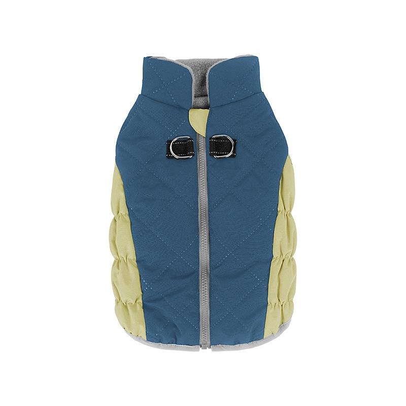 Verdickte Haustier-Baumwollkleidung hält warm und ist kältefest, Hunde-Baumwollkleidung, wasserdichte Baumwollweste, Samt, ärmellos, Zug