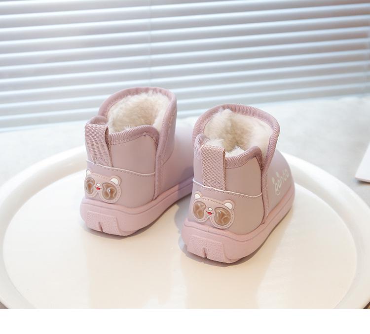 Kids' 2025 Winter Thickened Velvet-Lined Snow Boots - Waterproof, Casual Cotton Shoes for Boys and Girls