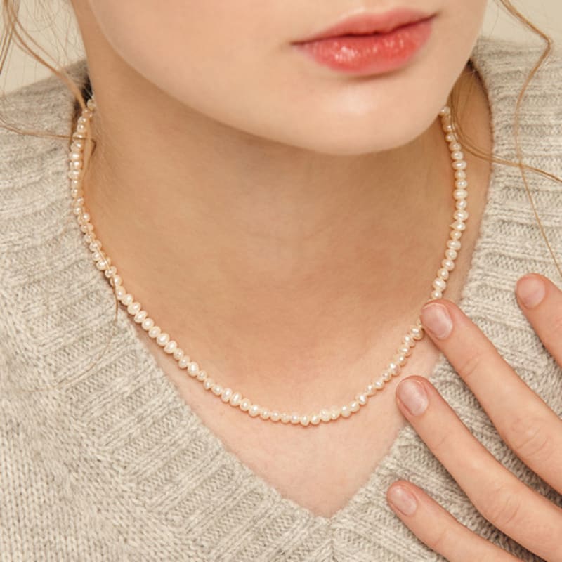 Murmur [925silver]Natural Pearl Necklace