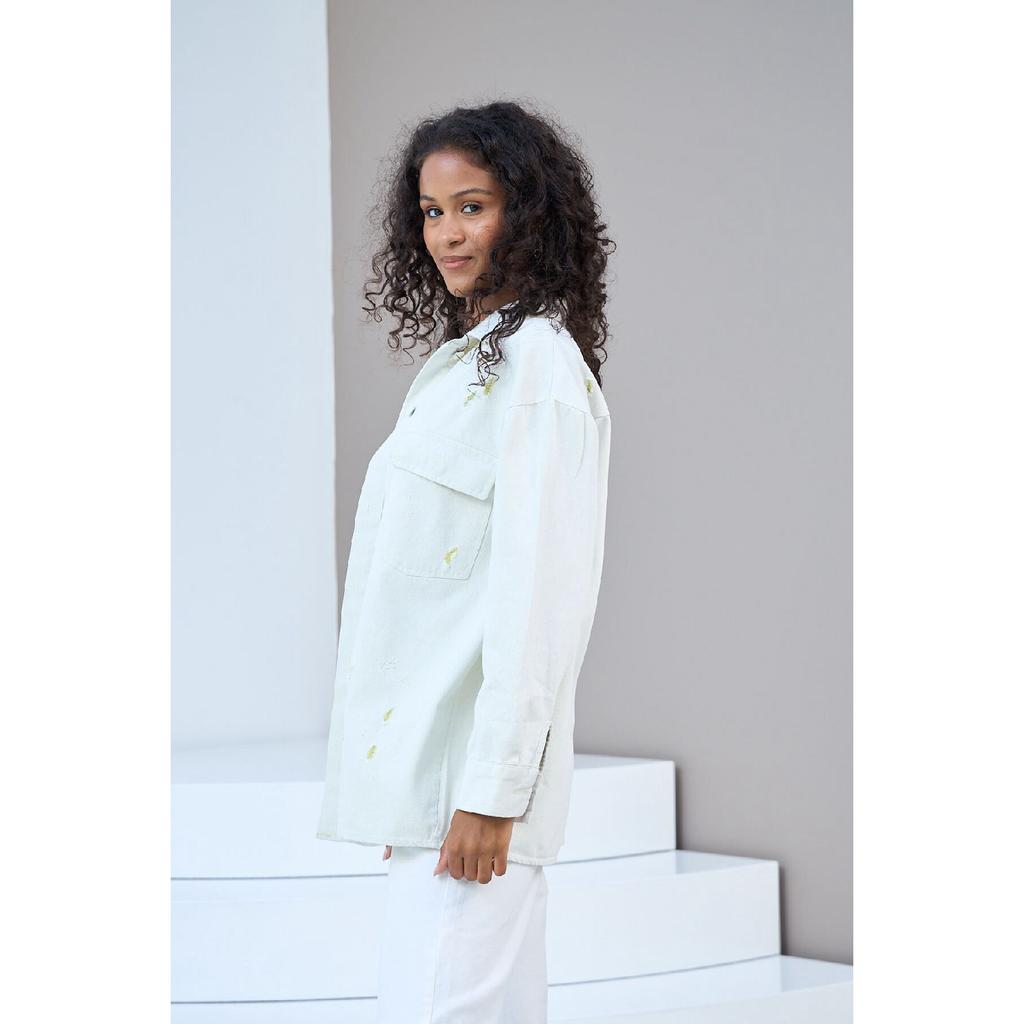 Women Colorful Denim Shirt