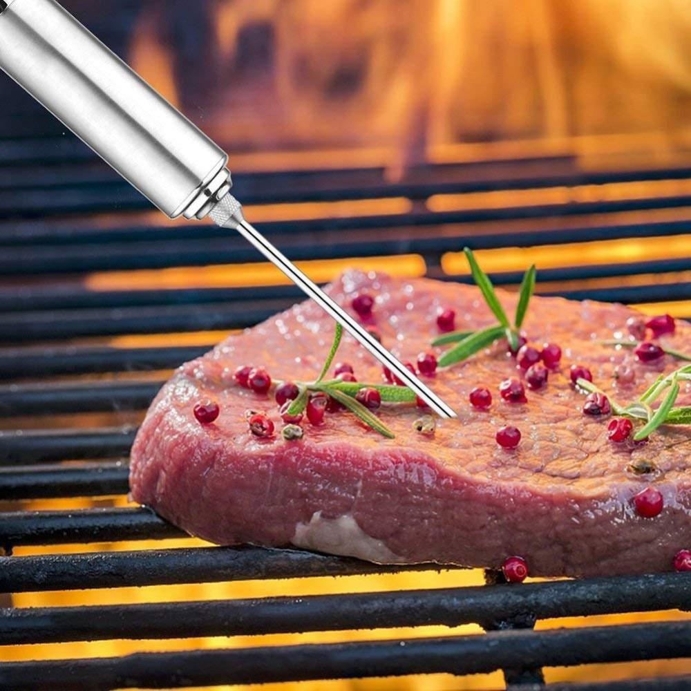 Meat Syringe Marinade Injector Flavor Needle BBQ Pork Steak Meat Sauces Syringes With 3 Stainless Steel Needles Kitchen Tools