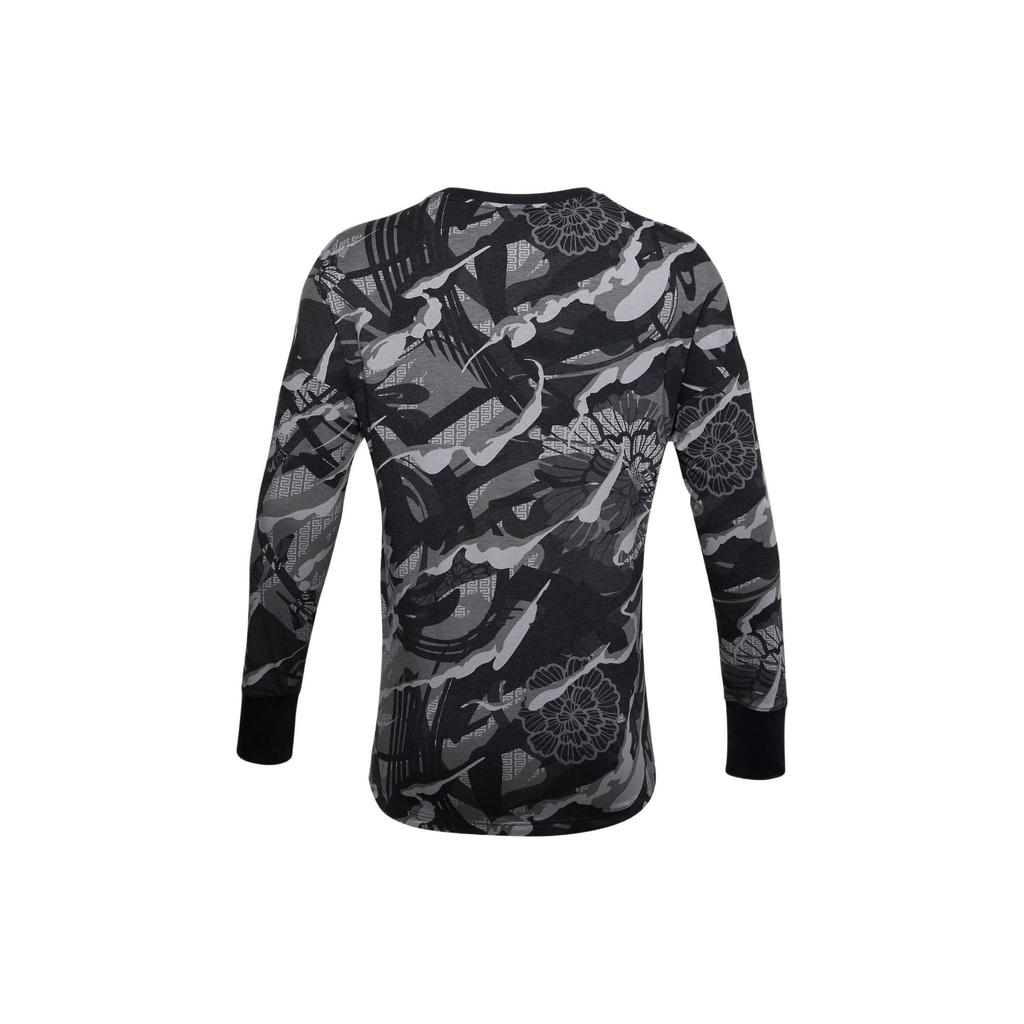 Under Armour Plant Print Training Sports Leisure T-Shirt Men Tops Black 1356874-001