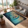 Tappeto in Velluto di Cristallo con Stampa di Calcio del Newcastle United, Comodo Assorbente d'Acqua Antiscivolo Tappeto per Pavimento Interno