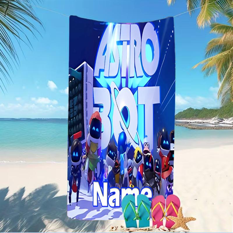 Customizable Personalized Beach Towels Astro Bot Themed designs.Suitable for the Beach, Yoga, Sports;ideal As Beach Accessories