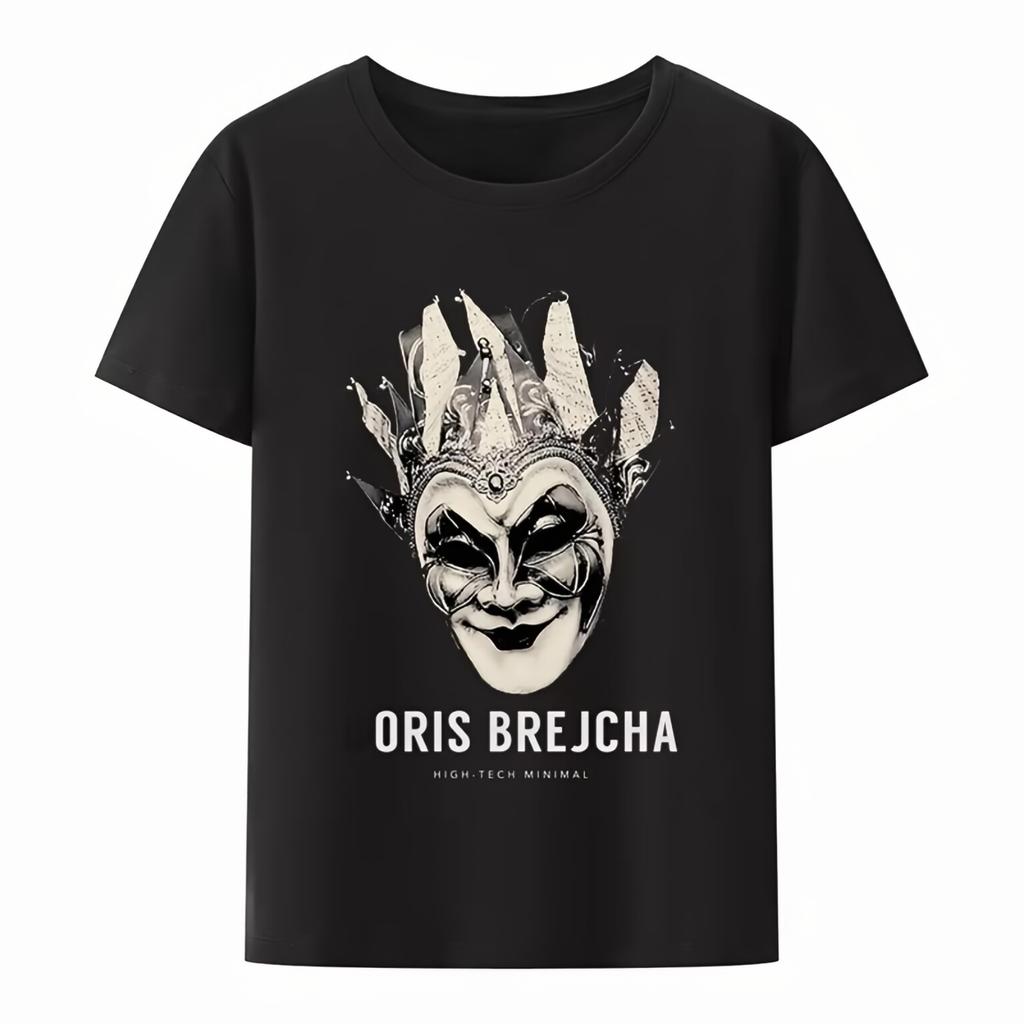 Lässiges Boris Brejcha DJ Masken T-Shirt Cooles Kurzes Herren Damen T-Shirt Männlich Hip-Hop Sommermode Hipster Ärmel Top