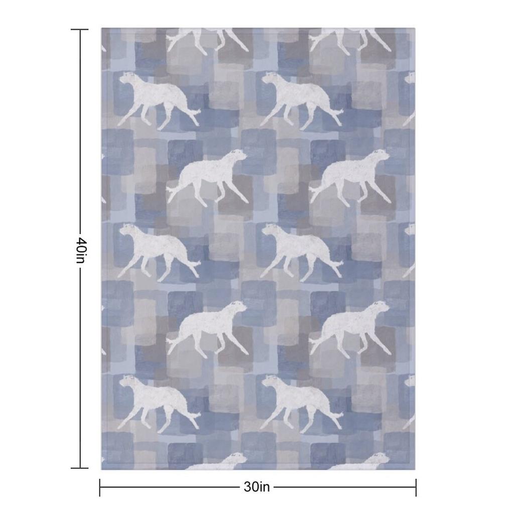 Irish Wolfhounds Throw Blanket Warm Soft Big manga for babies Blankets