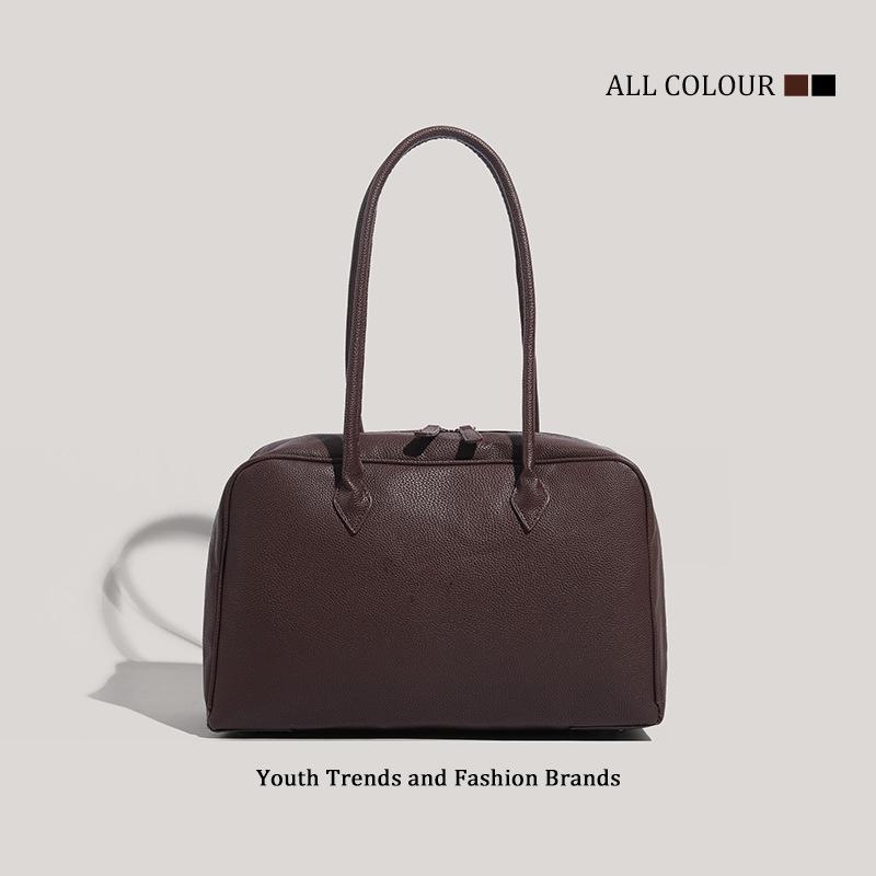 

Сумка Новая Осень и Зима Премиум Нишевый Дизайн Сумка на Плечо Портативная Сумка Бостон Большая Вместимость Сумка-Тоут коричневый