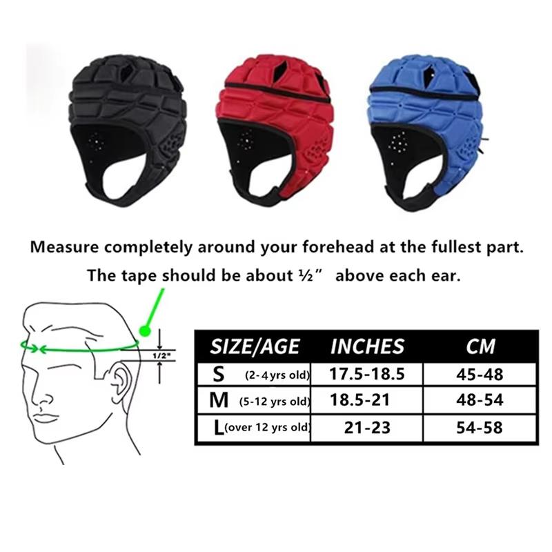 Rugby Helmet Padded Headgear for Soccer Scrum Cap Head Protector Soft Protective Helmet for Kids Youth Baby Football